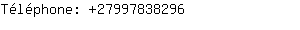 Téléphone: 2799783....