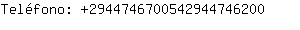Telfono: 294474670054294474....