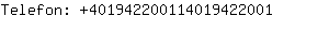 Telefon: 40194220011401942....