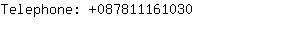 Telephone: 08781116....