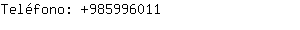 Teléfono: 98599....