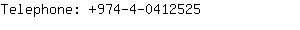 Telephone: 974-4-041....