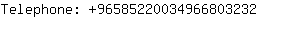 Telephone: 9658522003496680....