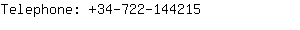 Telephone: 34-722-14....