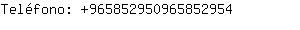 Teléfono: 96585295096585....