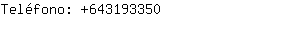 Teléfono: 64319....