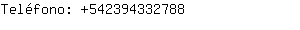 Teléfono: 54239433....